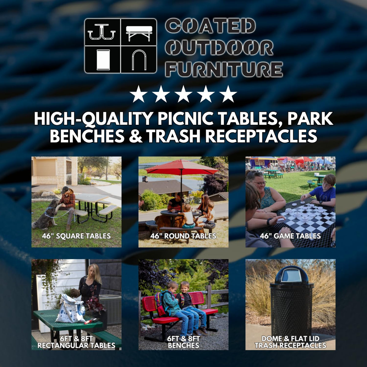 Red 6Ft Portable Outdoor Bench with Back G654