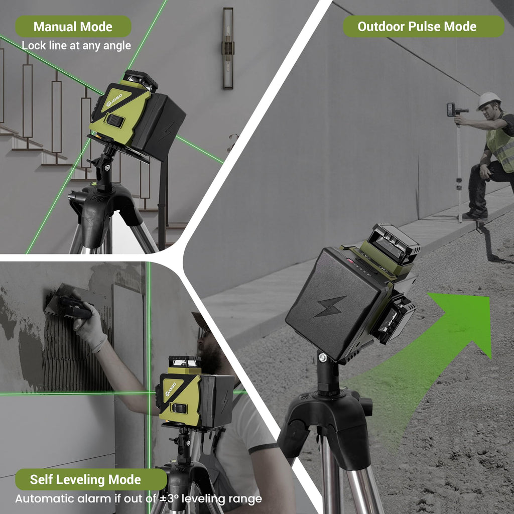360 Self Leveling Green Laser Level with Magnetic Stand F329