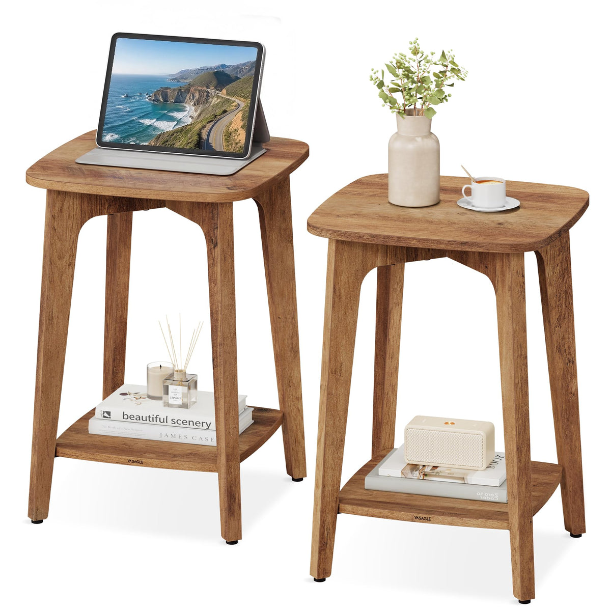 2-Tier Small Square Side Table Set of 2 B10850