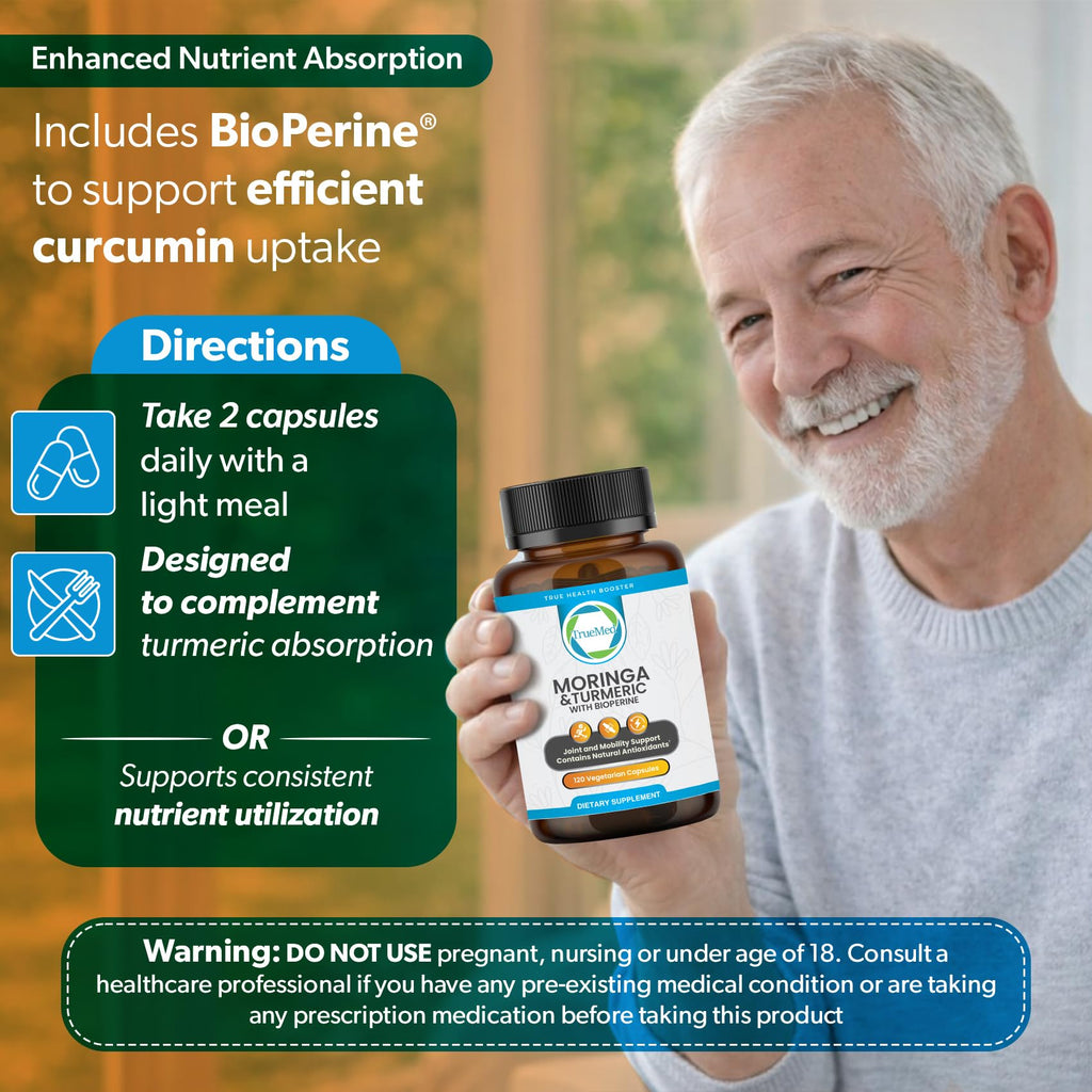 Moringa Turmeric Bioperine Supplement 120CT S623
