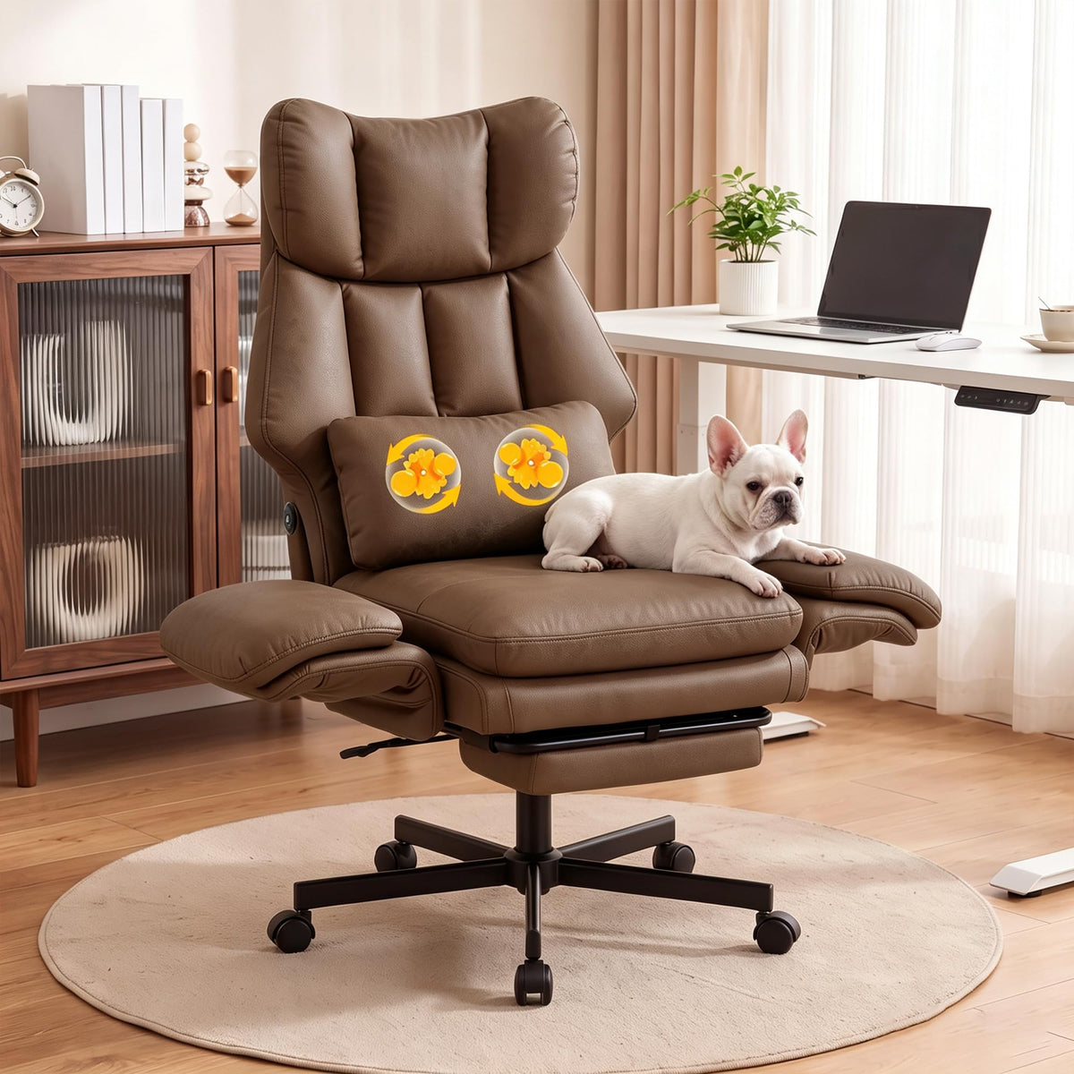 3D Kneading Massage Office Chair with Footrest N593