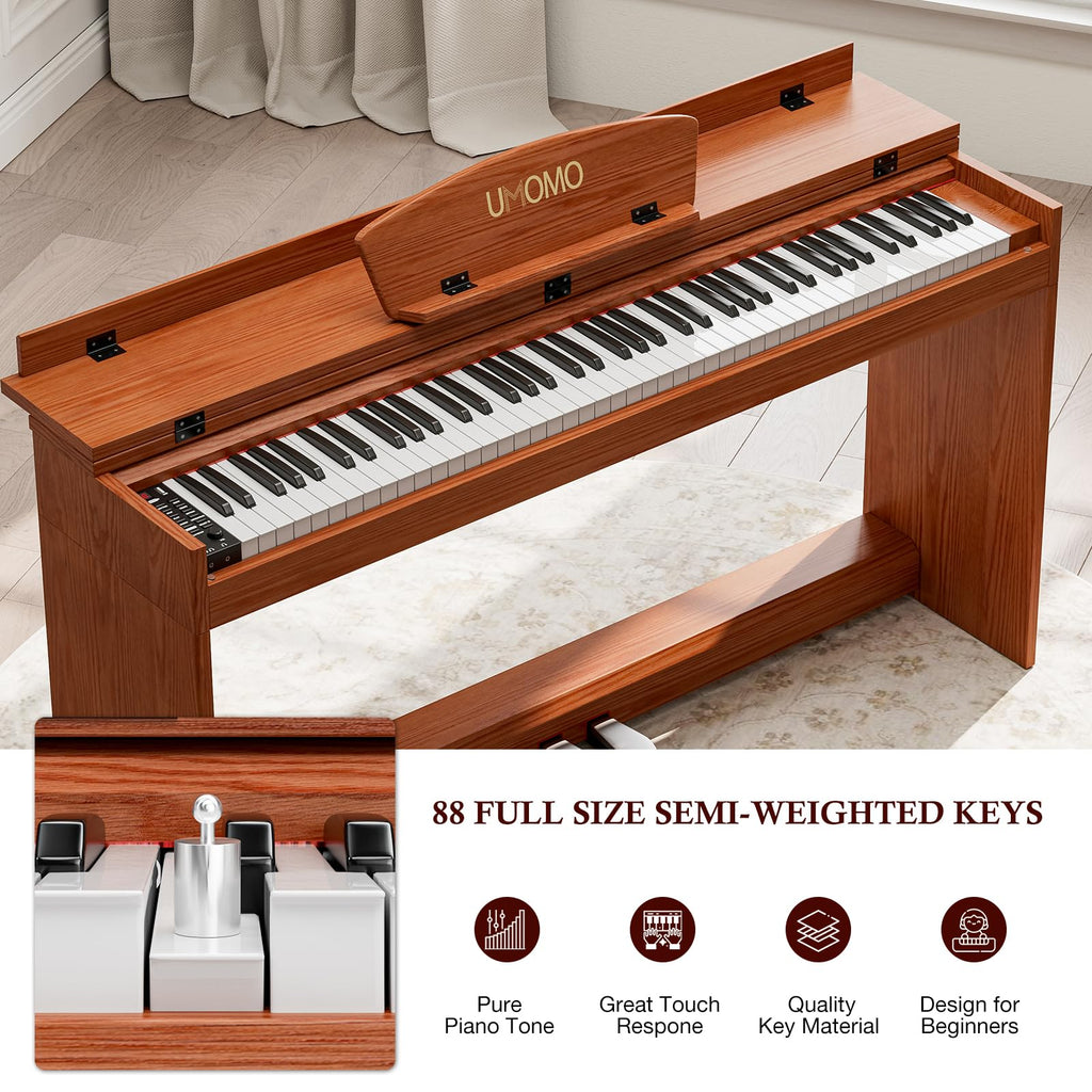 88 Weighted Keys Upright Digital Piano with Bench N380830