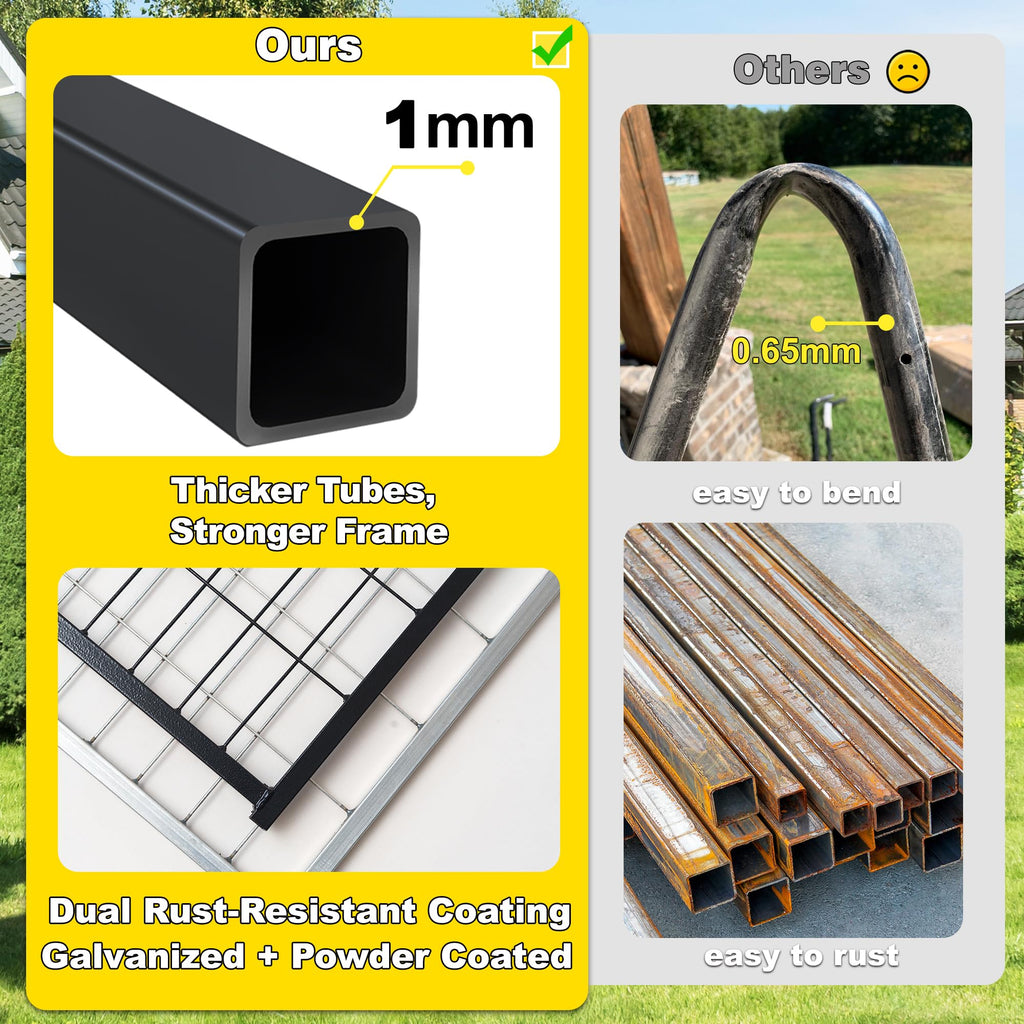 Heavy Duty Outdoor Dog Kennel with Roof Cover U263