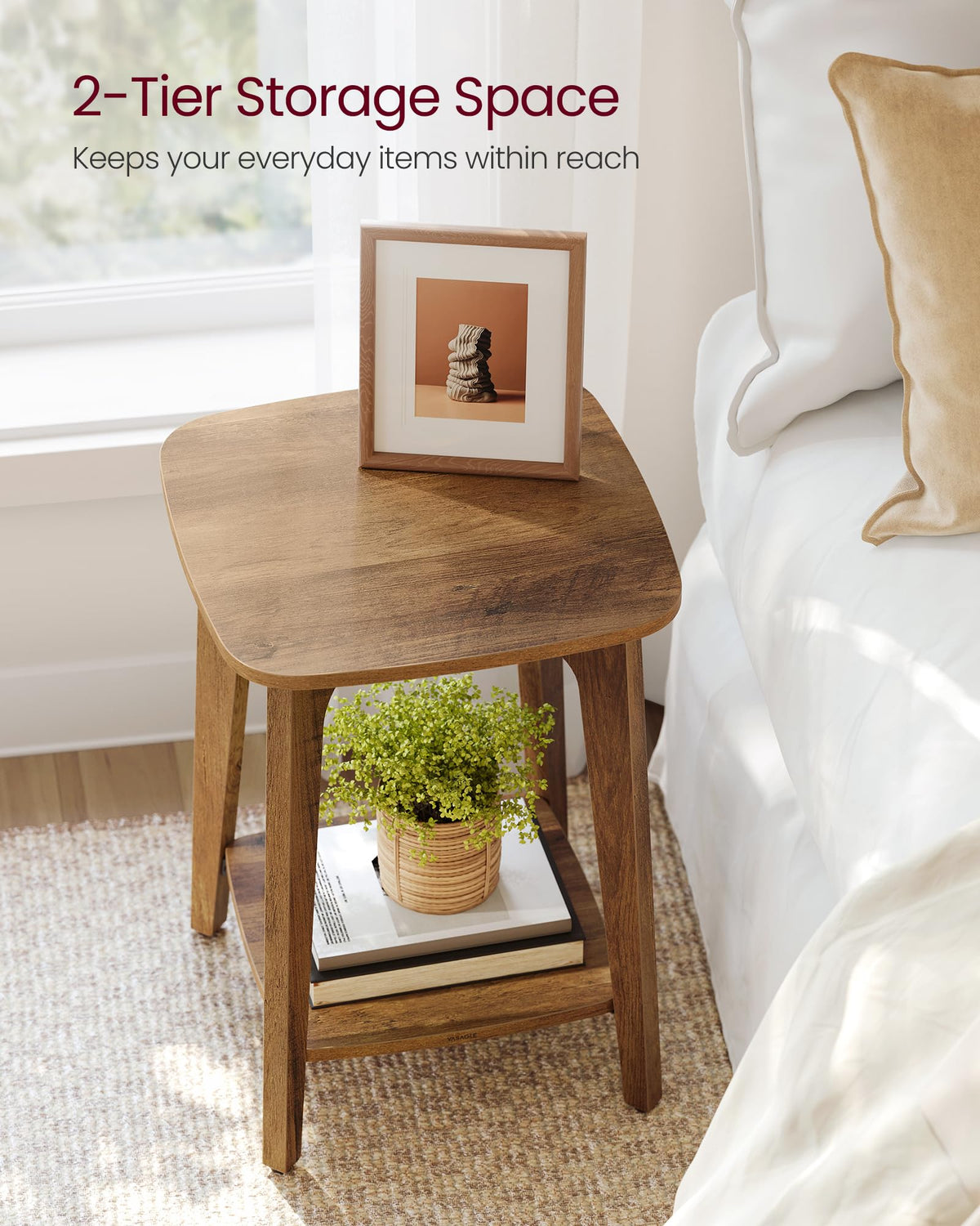2-Tier Small Square Side Table Set of 2 B10850