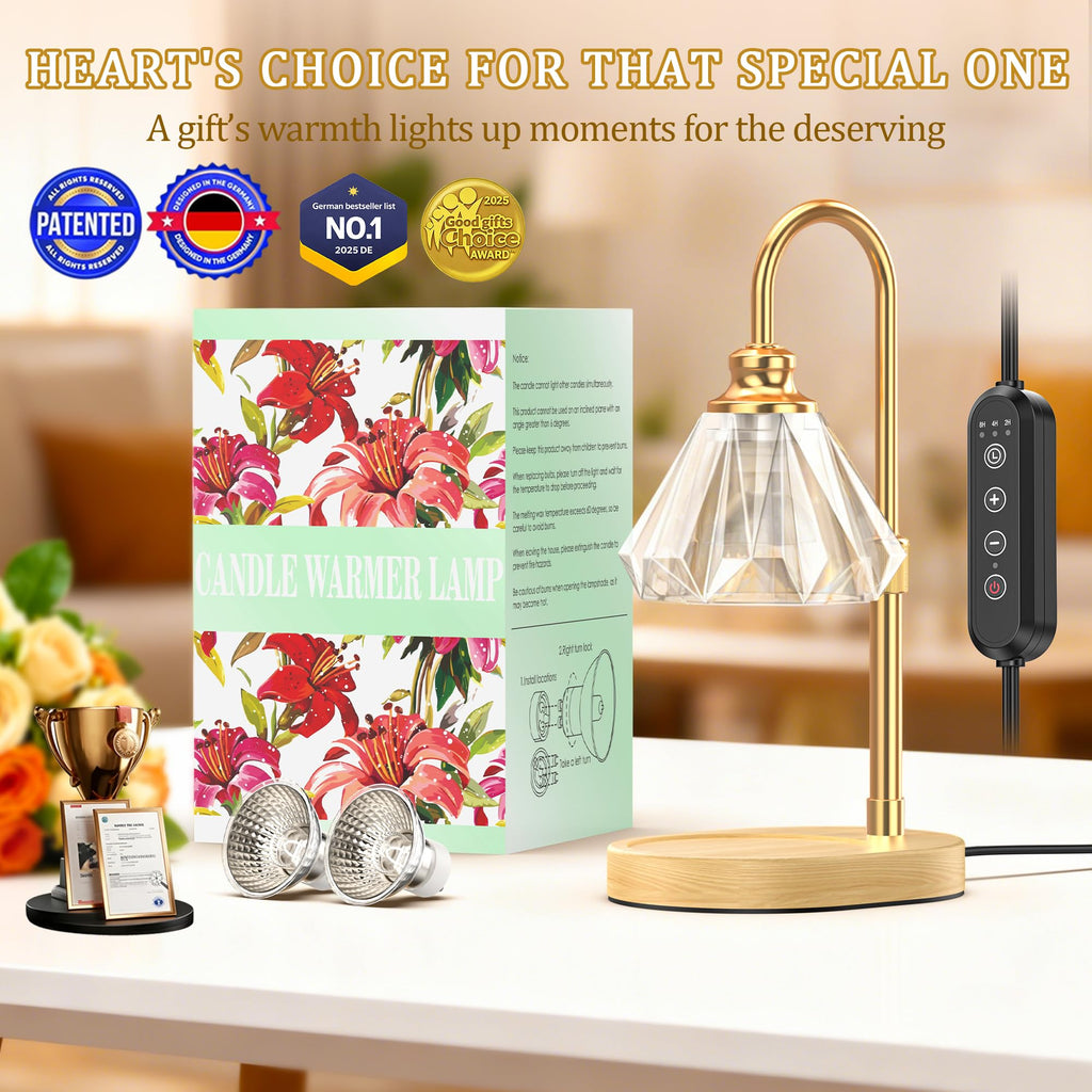 Dimmable Adjustable Candle Warmer Lamp with Timer Q653534