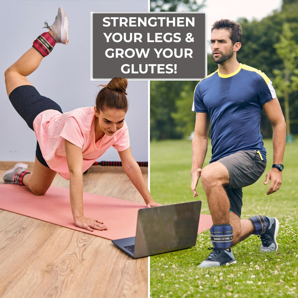 Adjustable 5lb Ankle Weights (1 Pair) H9715