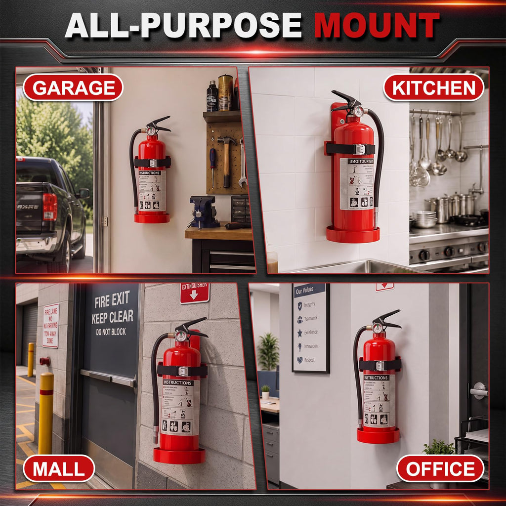 6 Pack 2.5 lb Fire Extinguisher Wall Mount Bracket K62991
