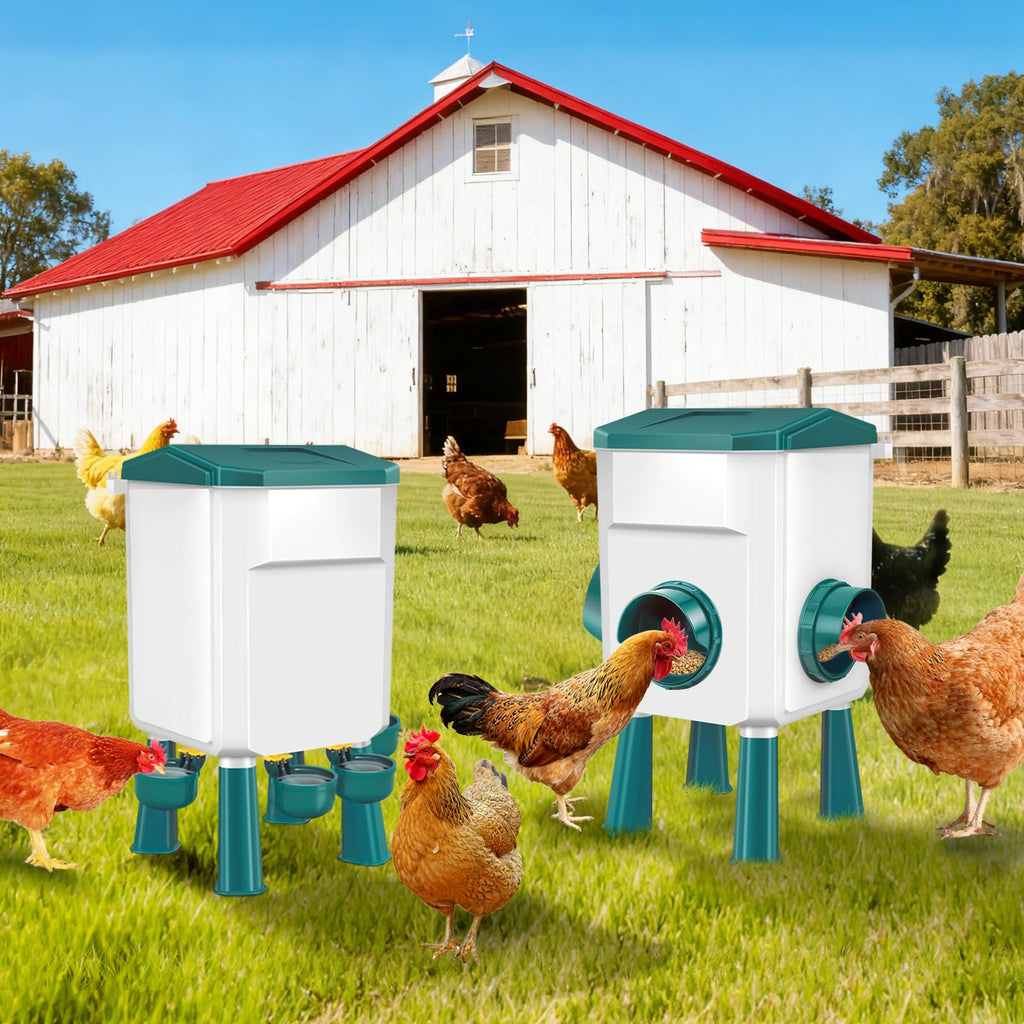Chicken Feeder and Waterer Set 3 Gallon G7619
