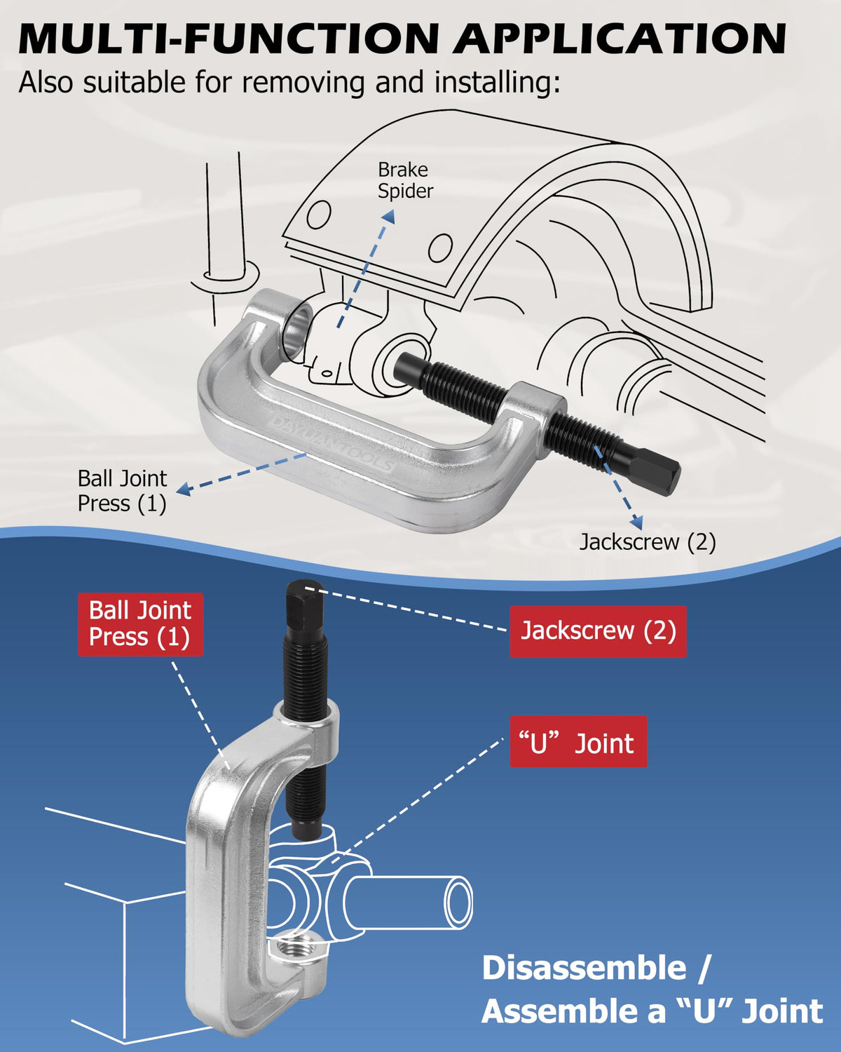 Ball Joint Press & U Joint Removal Tool Kit K173134