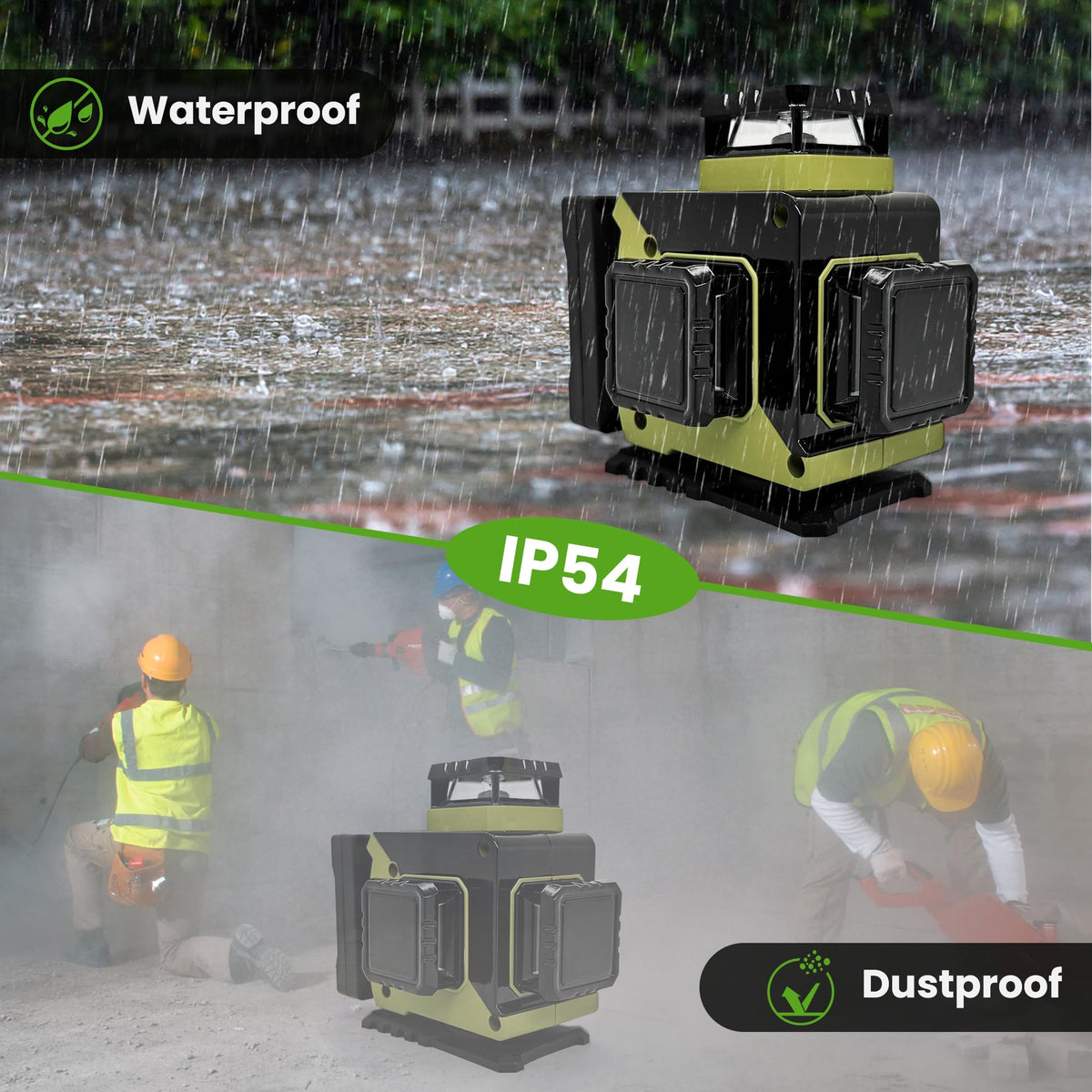 360 Self Leveling Green Laser Level with Magnetic Stand F329
