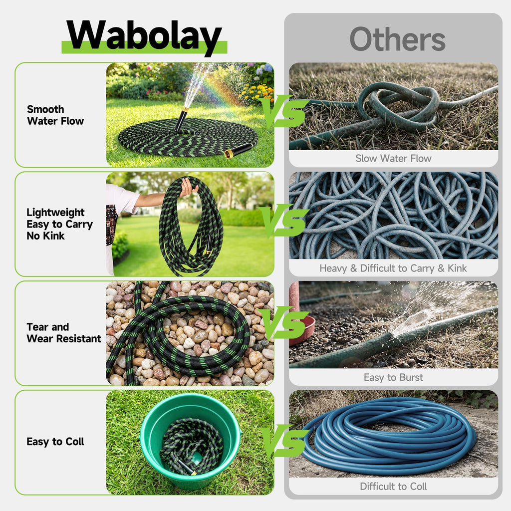 100 ft Flexible Lightweight Kink-Free Garden Hose with 10 Function Nozzle H467698