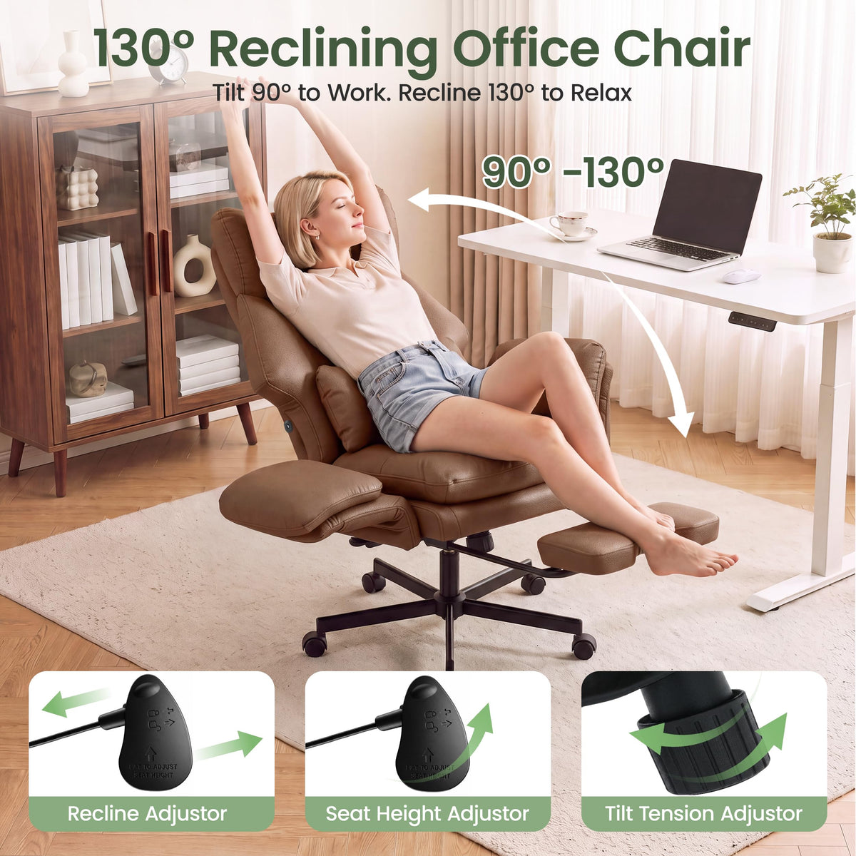 3D Kneading Massage Office Chair with Footrest N593